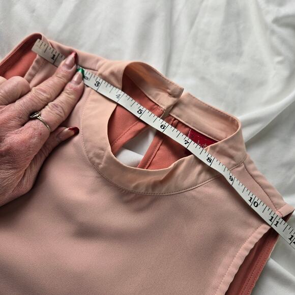 🎄 Daytrip EUC double layer sleeveless top Small Blush peach pink - Picture 13 of 15